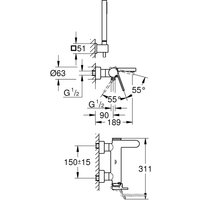 Смеситель Grohe Plus 33547003