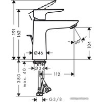 Смеситель Hansgrohe Talis E 71710340 (шлифованный черный хром)