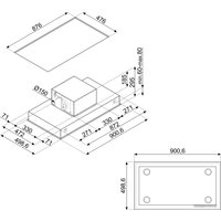 Кухонная вытяжка Smeg KSCB90XE