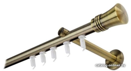 

Карниз для штор Lm Decor Гиро 19 мм (антик, гладкая, 1.6м, 19мм, 1 ряд)