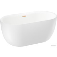 Ванна Wellsee Chic Riviera 149x78 236801004 (отдельностоящая ванна белый глянец, экран, ножки, сифон-автомат золото)