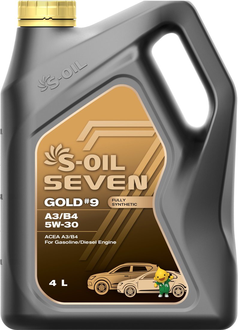 

Моторное масло S-OIL SEVEN GOLD #9 A3/B4 5W-30 4л