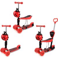 Трехколесный самокат Moby Kids Божья коровка 3 в 1 641275 (красный) в Гомеле