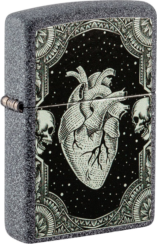 Зажигалка Zippo Iron Stone Heart Design 48720