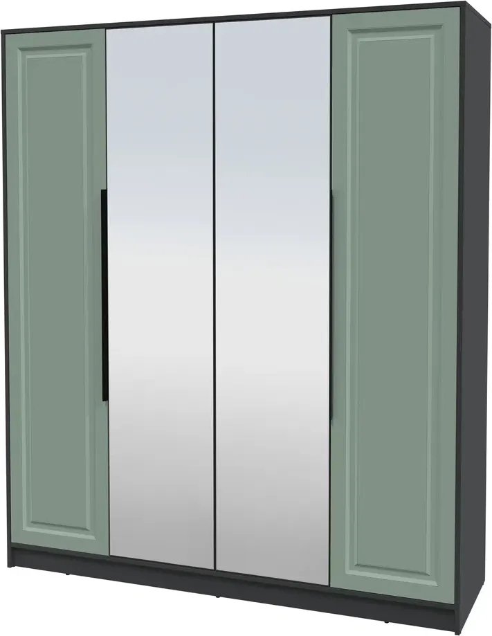 

Шкаф распашной Интерлиния Концепт КТ-Ш4з Деко (антрацит/мята)