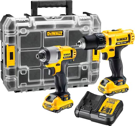 

DeWalt DCK211D2T (шуруповерт, винтоверт, 2 АКБ, кейс)
