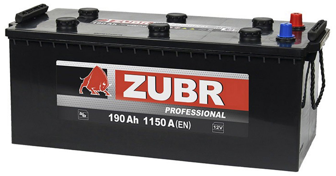 

Автомобильный аккумулятор Zubr Professional R+ (190 А·ч)