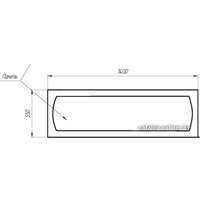 Ванна 1Марка Modern 140x70