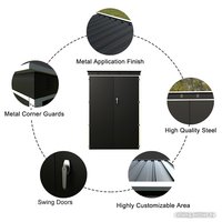  Wenzhou Хозблок-сарай запираемый с односкатной крышей 1850x1230x1250