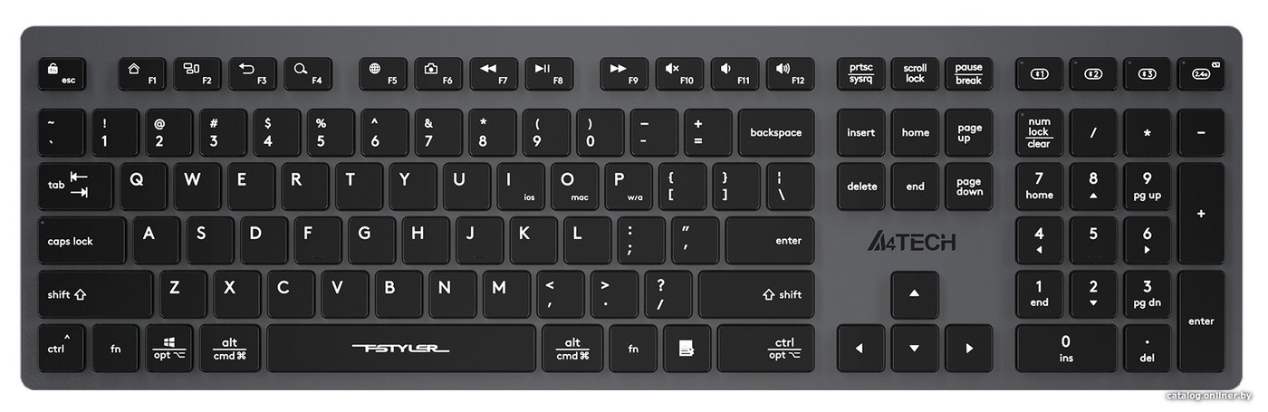 Клавиатура A4Tech Fstyler FBX50C (серый/черный)