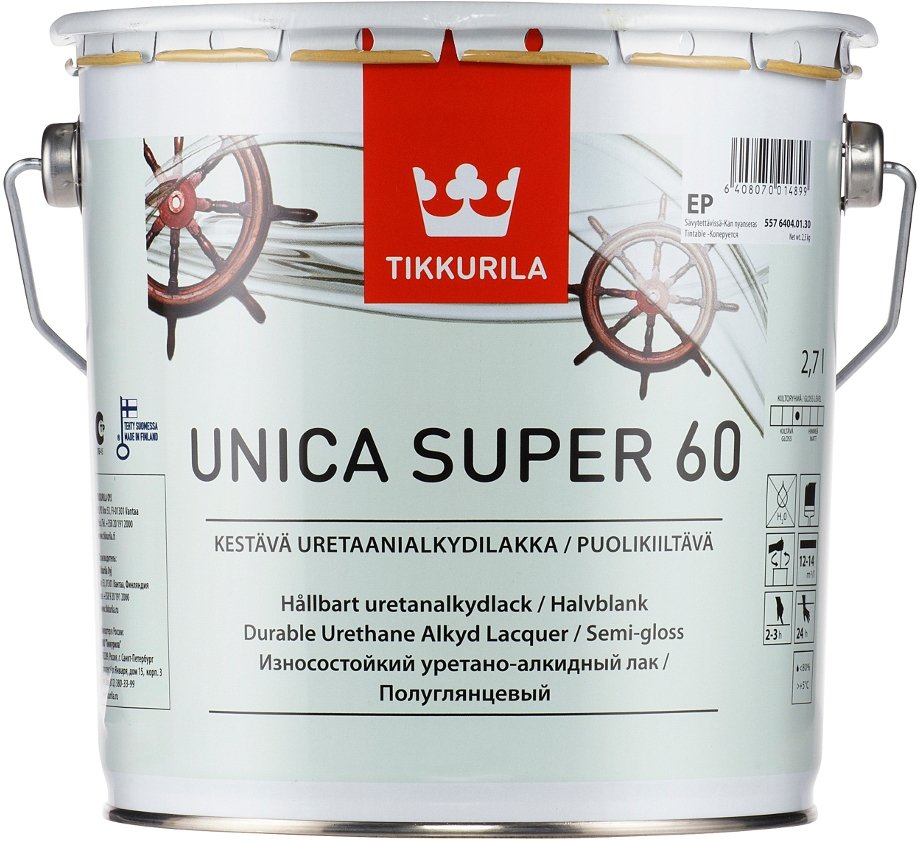 

Лак Tikkurila Unica Super 2.7 л (базис EP полуглянцевый)