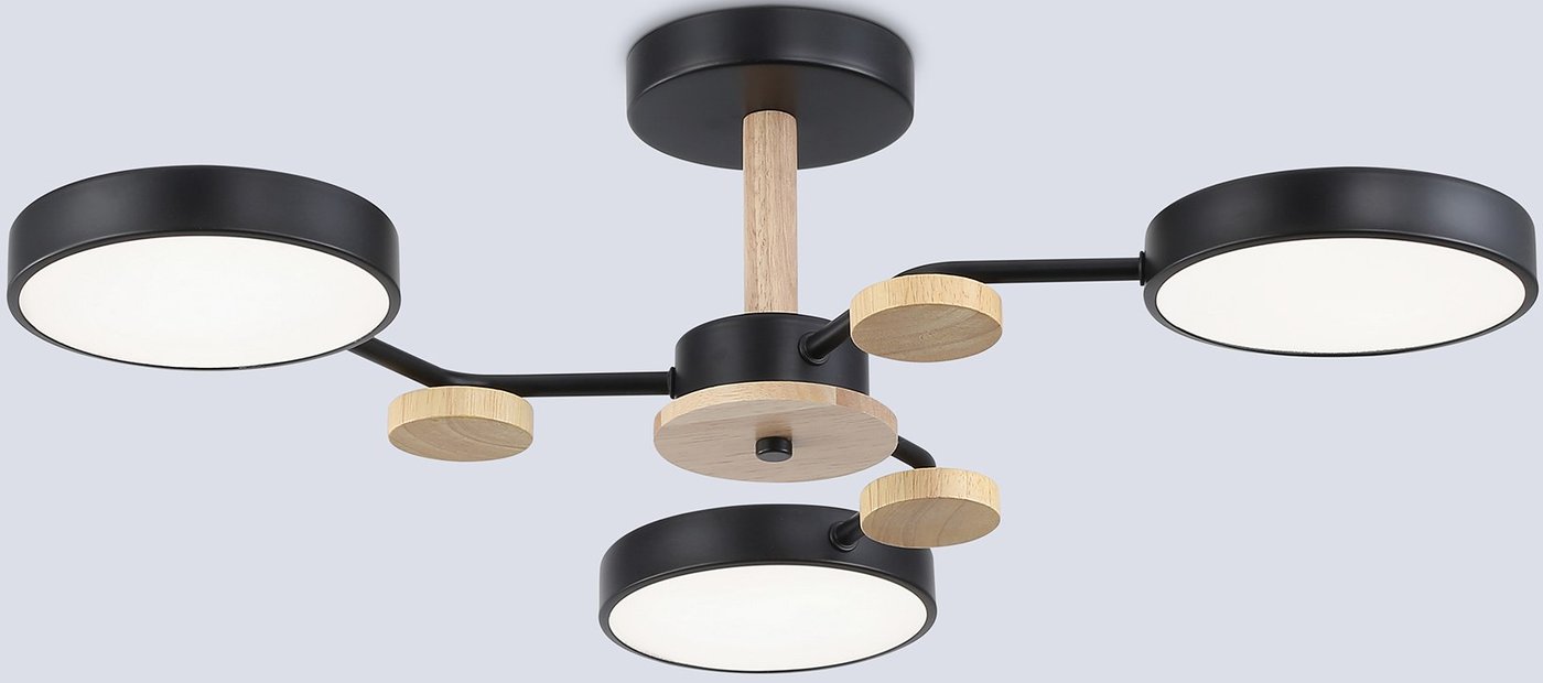 

Подвесная люстра Ambrella FL4857/3 BK/WD (черный/дерево)