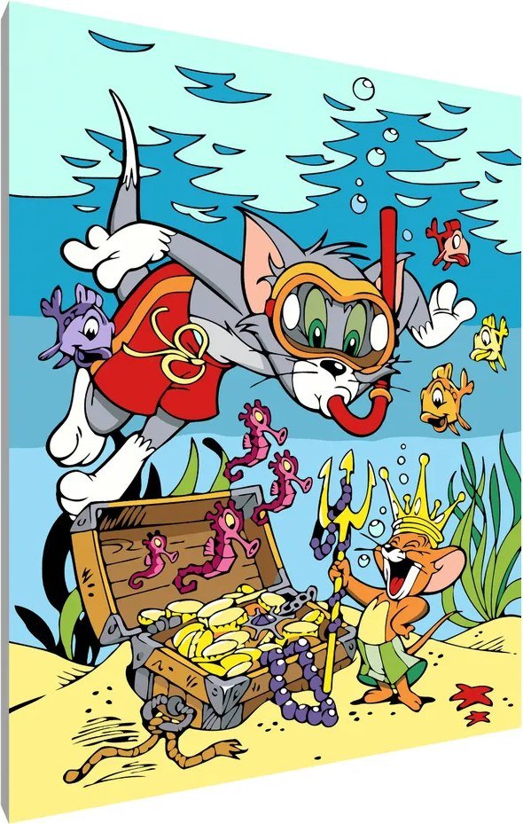 

Картина по номерам PaintLine Том и Джерри. Подводный мир PL-00185