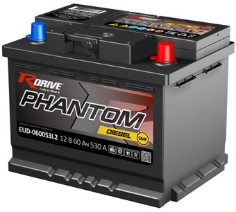 Автомобильный аккумулятор RDrive Phantom Diesel SMF EUD-060053L2 (60 А·ч)
