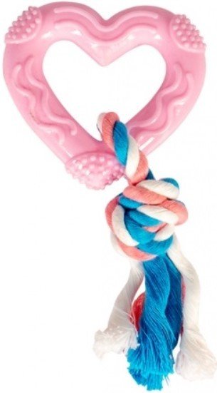 

Игрушка для собак Duvo Plus Сердце c веревками 11427/pink