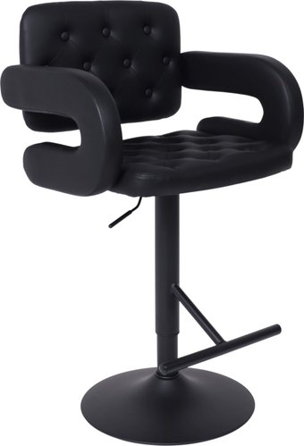 Стул с подлокотниками AksHome Elton (экокожа, черный/черный)