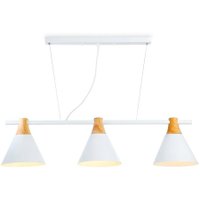 Подвесная люстра Ambrella light Traditional TR8196/3 WH/LW (белый/светлое дерево)