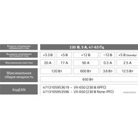 Блок питания AeroCool VX-650W [4713105953619]