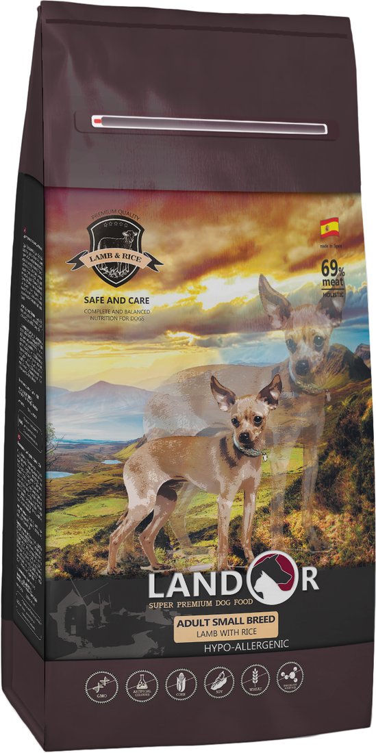 

Сухой корм для собак Landor Adult Small Breed Lamb with Rice 15 кг