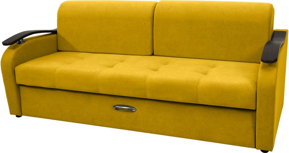 

Диван Сириус Лидер-2 ППУ 215x110 (Eva 18 велюр желтый)