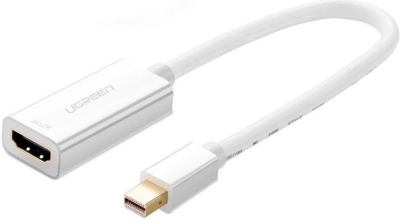 Кабель Ugreen MD112 10460 HDMI - miniDisplayPort (0.2 м, белый)