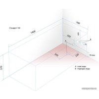 Ванна Triton Стандарт 140x70 (с ножками и экраном)