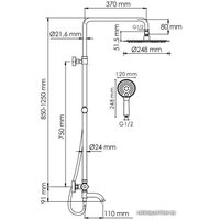Душевая система  Wasserkraft A188.208.207.PG Thermo