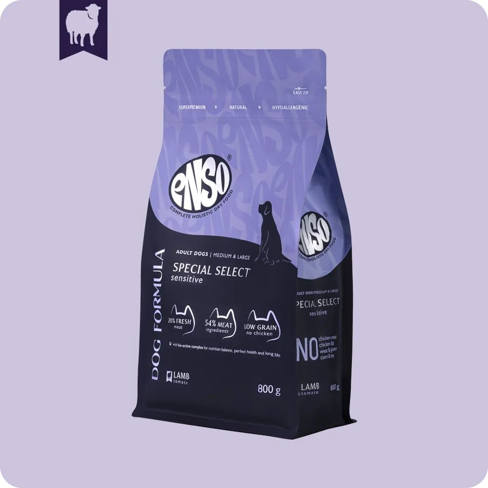 

Сухой корм для собак Enso DF Special Select ягненок томат 020/251369 800 г