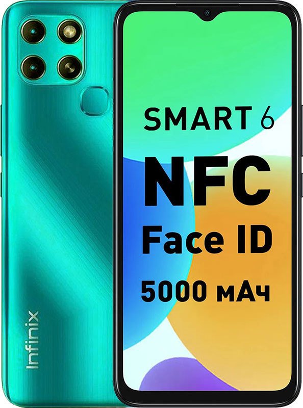 

Смартфон Infinix Smart 6 NFC 2GB/32GB (зеленый)