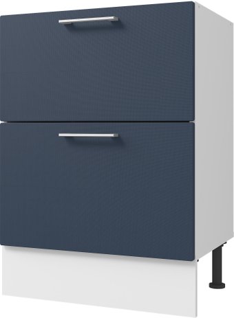 Шкаф напольный Горизонт Оптима 60 2 ящика (холст сапфир)