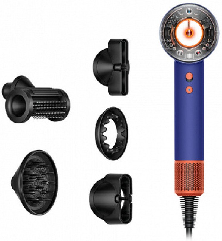 

Фен Dyson HD16 Supersonic Nural (синий/топаз)
