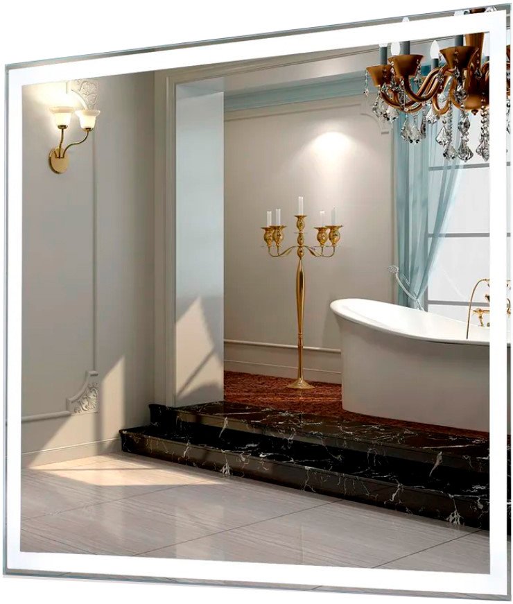 Пекам Зеркало Greta 90x80 greta-90x80B (с подсветкой и бесконтактным сенсором)