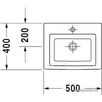 Умывальник Duravit 2nd Floor 50x40 (0790500000)