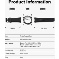 Ремешок Ringke Rugged Gear для Galaxy Watch 8 Classic 46mm Black