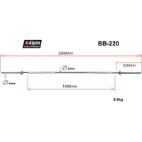 Гриф для штанги Alpin BB-220