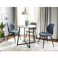 Кухонный стол Signal Luna LUNABMAC (белый мрамор/черный)