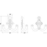 Крючок мебельный Boyard Rigata K251AC.6