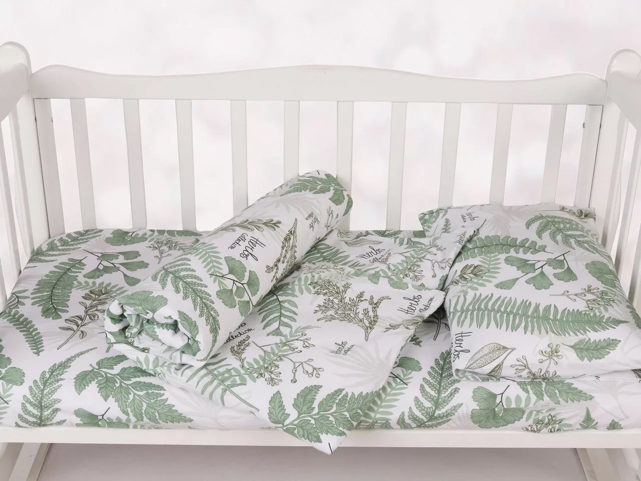 

Детский комплект постельного белья Amarobaby Exclusive Soft Collection AMARO-3003-SCP (папоротники )