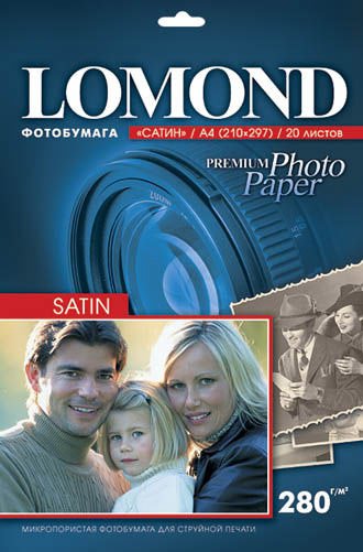 

Фотобумага Lomond атласная односторонняя A4 280 г/кв.м. 20 листов 1104201