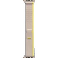 Умные часы Apple Watch Ultra LTE 49 мм (титановый корпус, титановый/желто-бежевый, нейлоновый ремешок размера M/L)