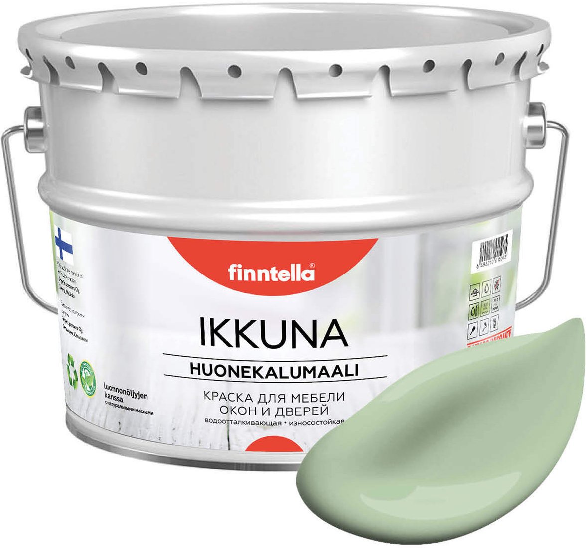 

Краска Finntella Ikkuna Omena F-34-1-9-FL027 9 л (зеленый)