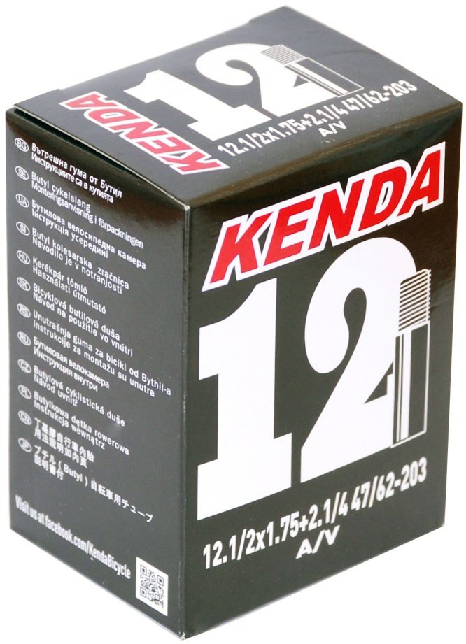 

Велокамера KENDA Universal 47/62-203 12 1/2"х1.75-2.125" [511301]