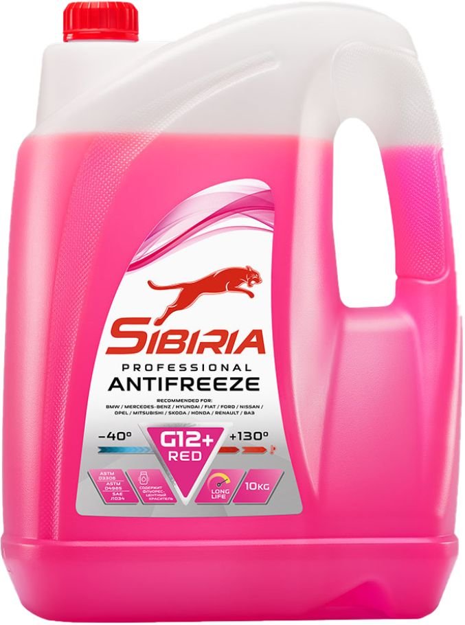 

Антифриз Sibiria G-12 -40 красный 10кг