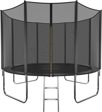 Батут GetActive Jump 10ft - 312 см складной, лестница, сетка (черный)