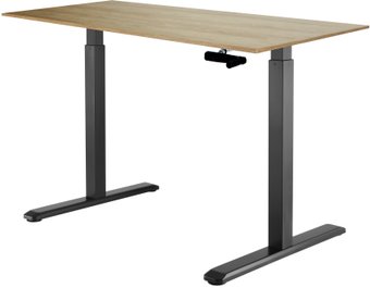 Стол с регулировкой высоты ErgoSmart Manual Desk 1380x800x18 мм (дуб натуральный/черный)