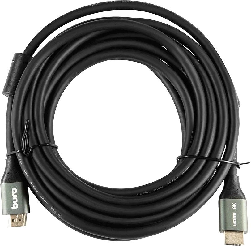 

Кабель Buro BHP-HDMI-2.1-5G HDMI - HDMI (5 м, черный)