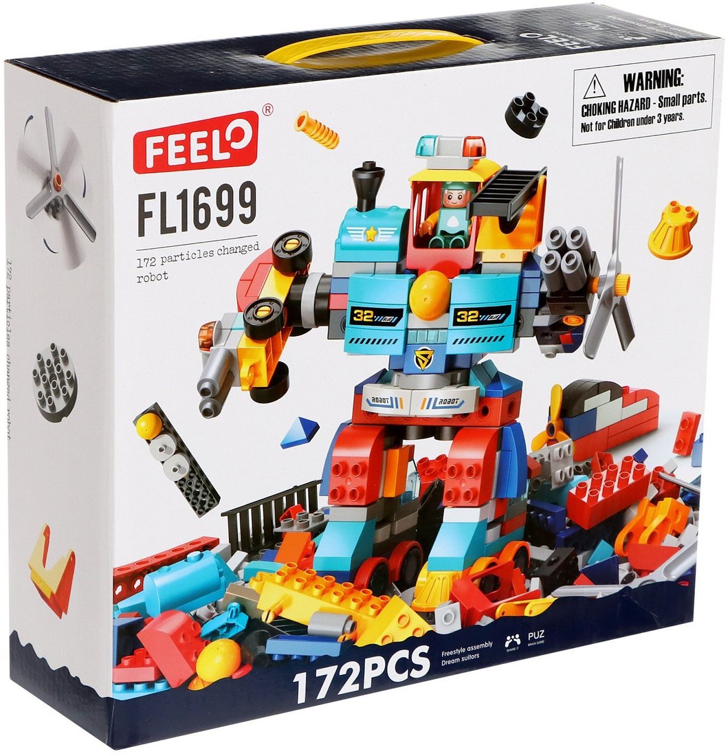 

Конструктор Feelo Робот. 6 в 1 FL1699 9893173 (172 эл)