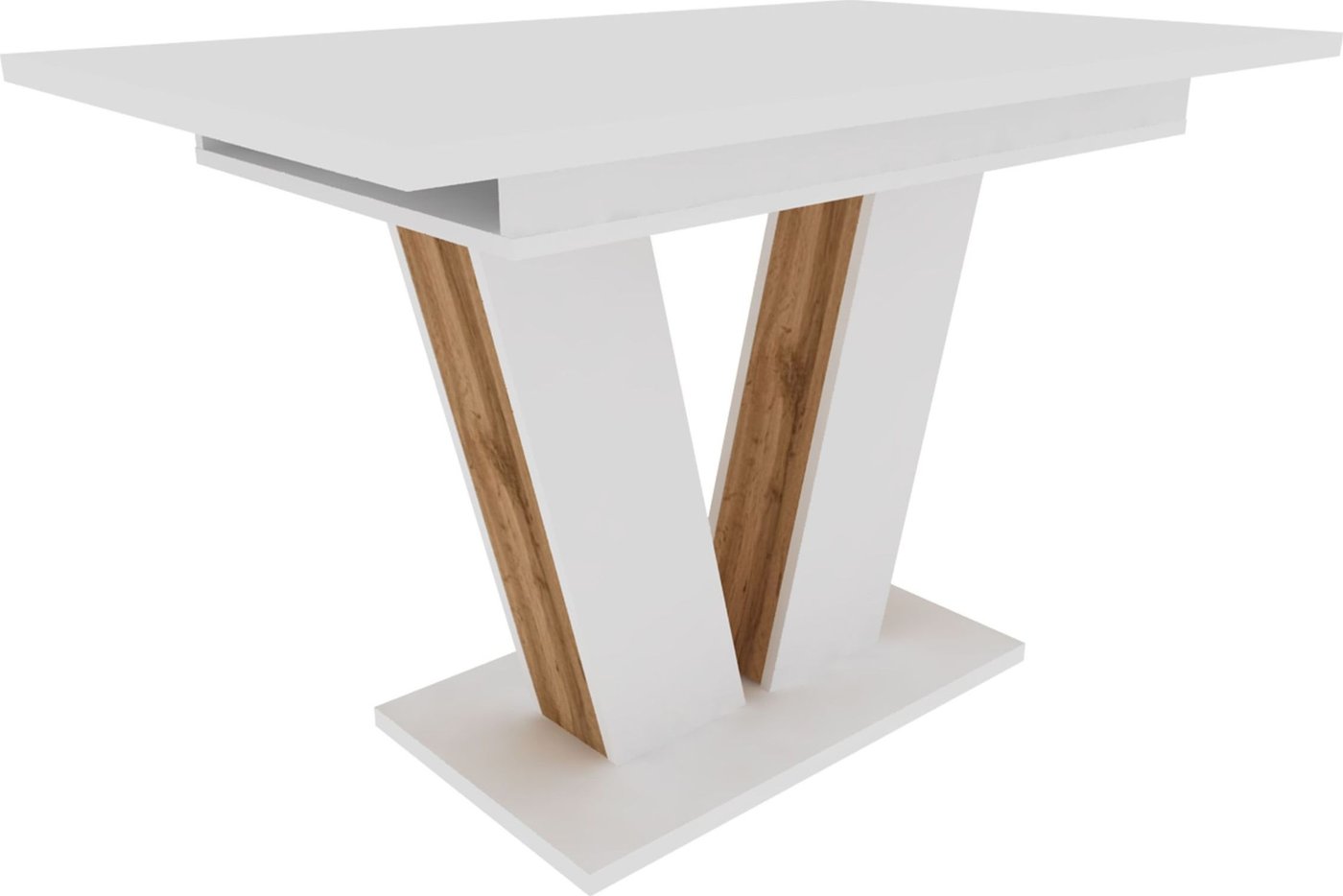 

Кухонный стол ЭлиГард Kai 1180-1570x720x760 (белый структурный)