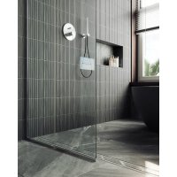 Душевая стенка MaybahGlass 195x89 MGD-689-5у (прозрачное стекло/хром матовый)