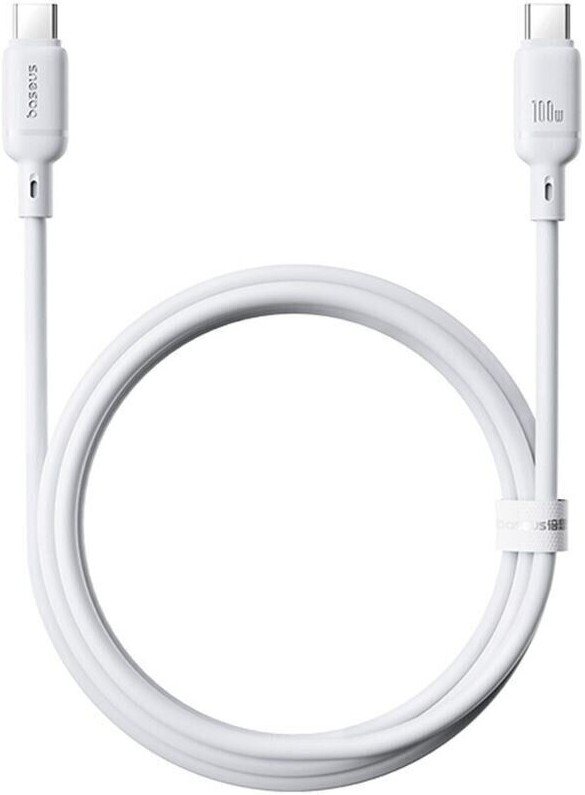 Кабель Baseus Silky Series Fast Charging Cable 100W USB Type-C - USB Type-C (1 м, белый)